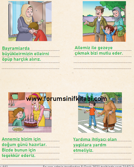 2.Sınıf Türkçe Meb yayınları Çalışma Kitabı Sayfa 48 Cevapları