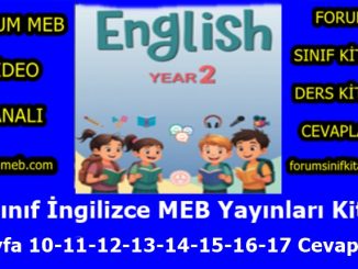 "2. Sınıf İngilizce Kitabı Sayfa 10-11-12-13-14-15-16-17 Cevapları MEB Yayınları"