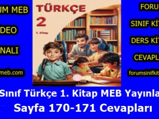 "2. Sınıf Türkçe 1. Kitap 170-171. Sayfa Cevapları"
