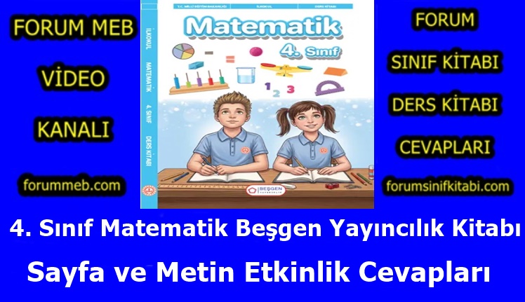 "4. Sınıf Matematik Kitabı Cevapları Beşgen Yayıncılık"
