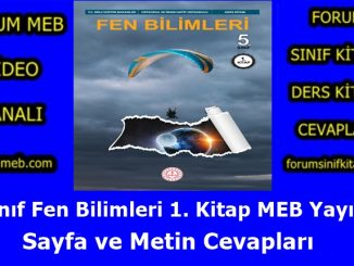 "5. Sınıf Fen Bilimleri 1. Kitap Cevapları"
