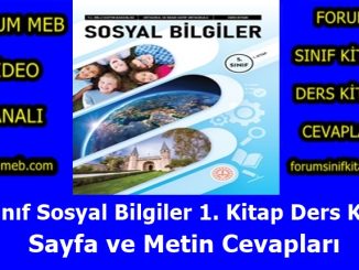 "5. Sınıf Sosyal Bilgiler 1. Kitap Cevapları"