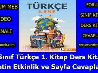 "5. Sınıf Türkçe 1. Kitap Cevapları"