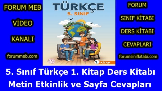 "5. Sınıf Türkçe 1. Kitap Cevapları"