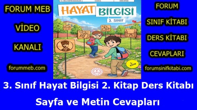 "3. Sınıf Hayat Bilgisi 2. Kitap Cevapları MEB Yayınları"