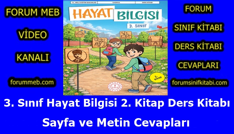 "3. Sınıf Hayat Bilgisi 2. Kitap Cevapları MEB Yayınları"