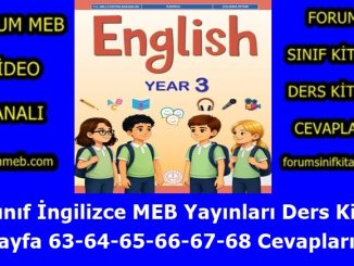 "3. Sınıf İngilizce Kitabı Sayfa 63-64-65-66-67-68 Cevapları MEB Yayınları"