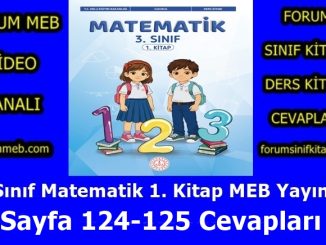 "3. Sınıf Matematik 1. Kitap Sayfa 124-125 Cevapları"