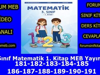 "3. Sınıf Matematik 1. Kitap Sayfa 181-182-183-184-185-186-187-188-189-190-191 Cevapları"