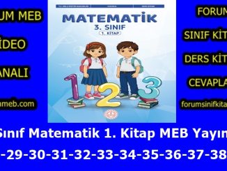 "3. Sınıf Matematik 1. Kitap Sayfa 28-29-30-31-32-33-34-35-36-37-38-39 Cevapları MEB Yayınları"