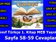 "3. Sınıf Türkçe 1. Kitap Sayfa 58-59 Cevapları MEB Yayınları"