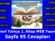 "3. Sınıf Türkçe 1. Kitap Sayfa 95 Cevapları MEB Yayınları"