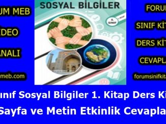"6. Sınıf Sosyal Bilgiler 1. Kitap Cevapları"