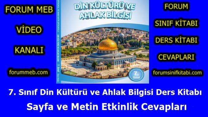"7. Sınıf Din Kültürü Kitabı Cevapları"