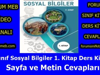 "7. Sınıf Sosyal Bilgiler 1. Kitap Cevapları"